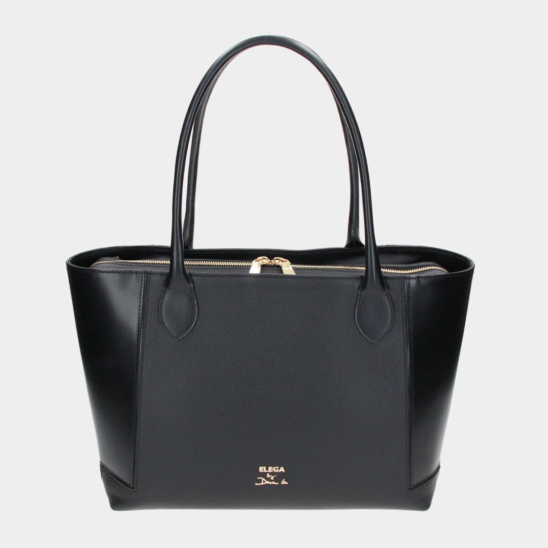 Shopper kabelka Bassotto černá/zlato