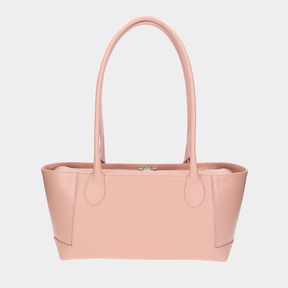 Kabelka Bassotto starorůžová/stříbro (2) (4)