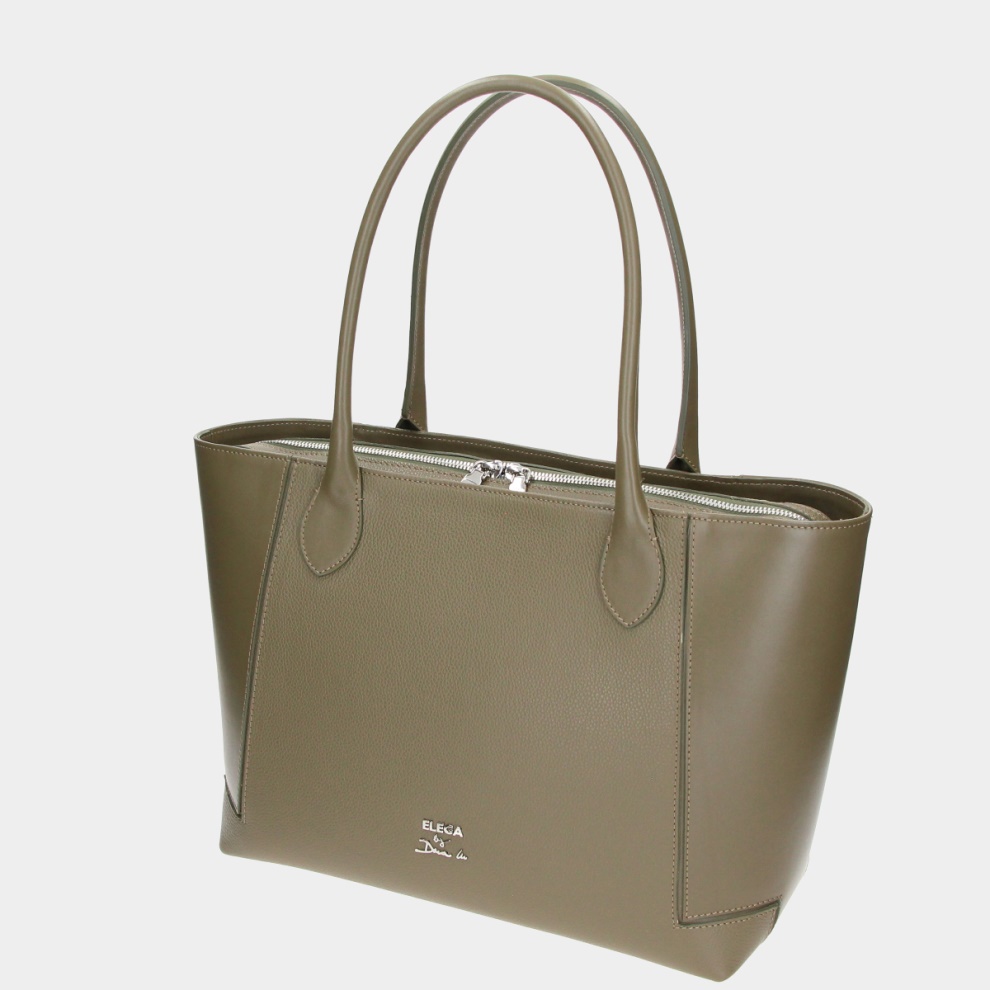 Shopper kabelka Bassotto béžová/stříbro (1)