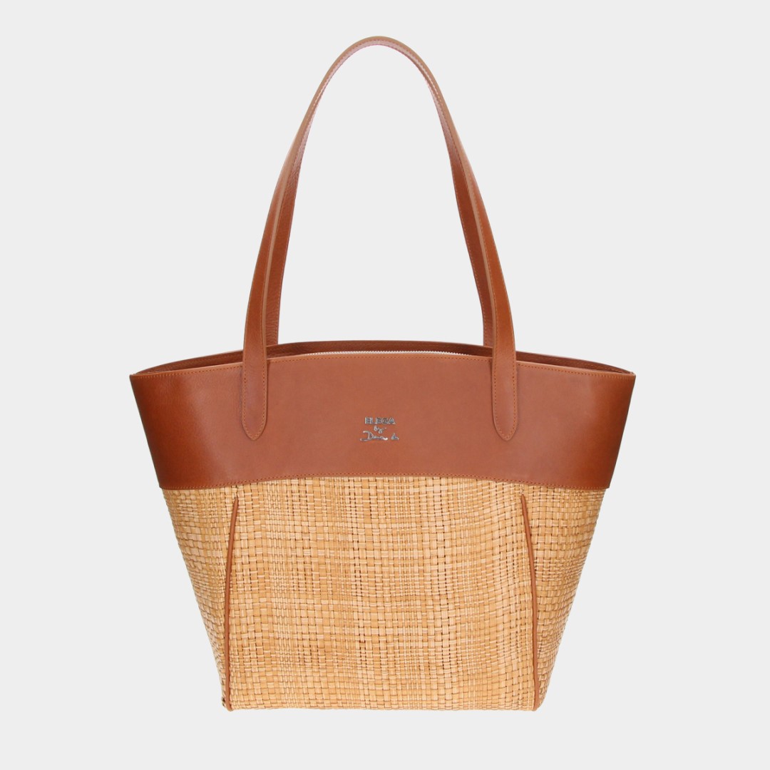Shopper kabelka Cortado sv.hnědá/stříbro