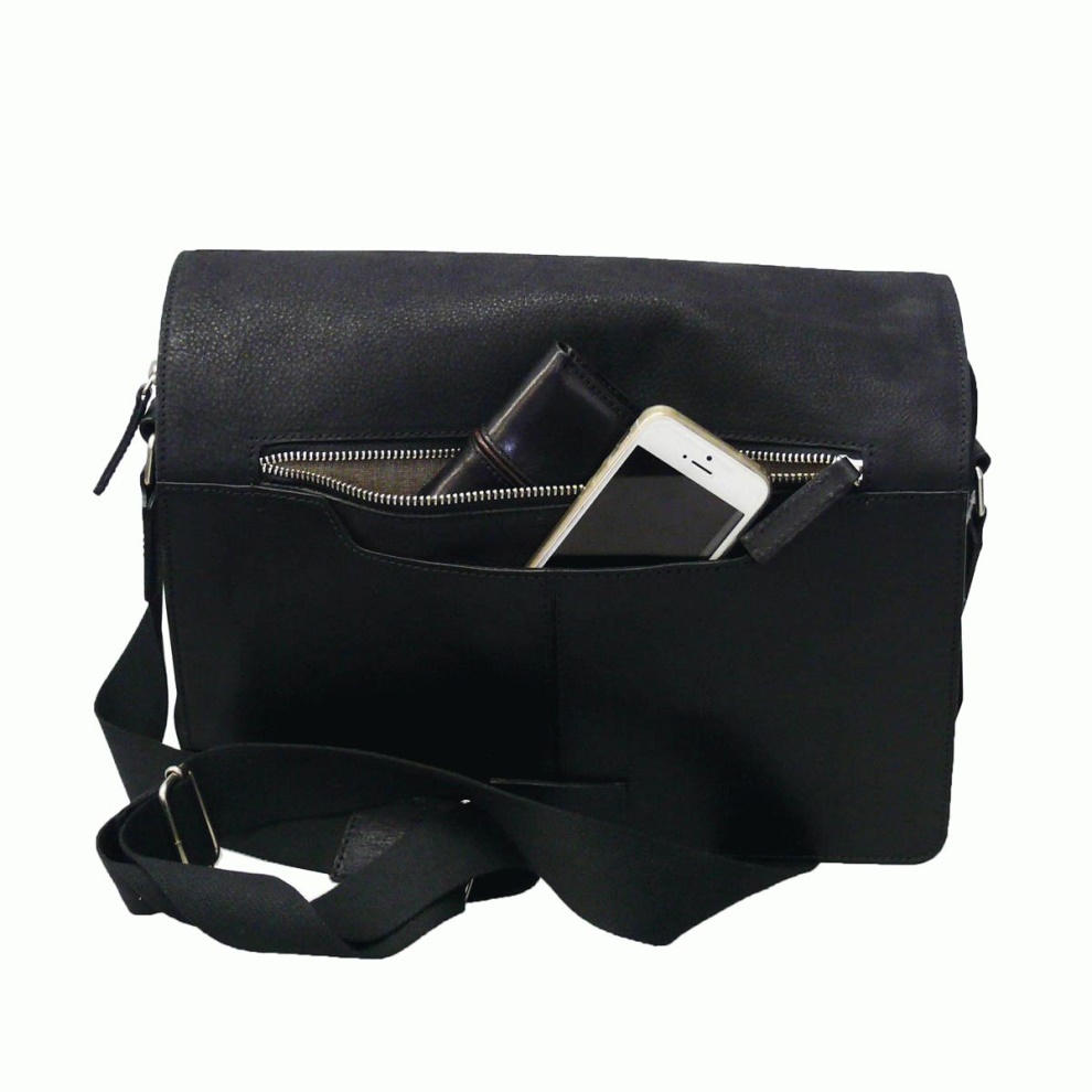 Veľký messenger s poklopom Andrew čierna (4)