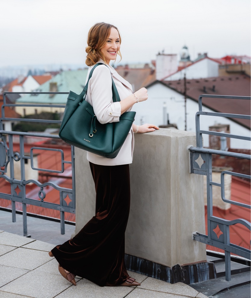 Shopper kabelka Sorella černá/zlato (7)