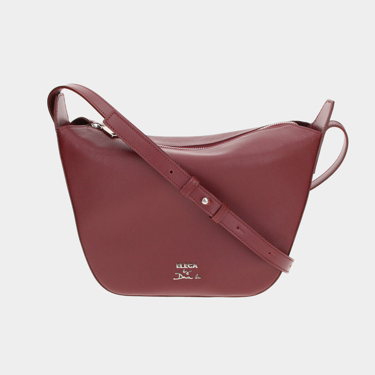 Levně Crossbody kabelka Mossy vínová/stříbro