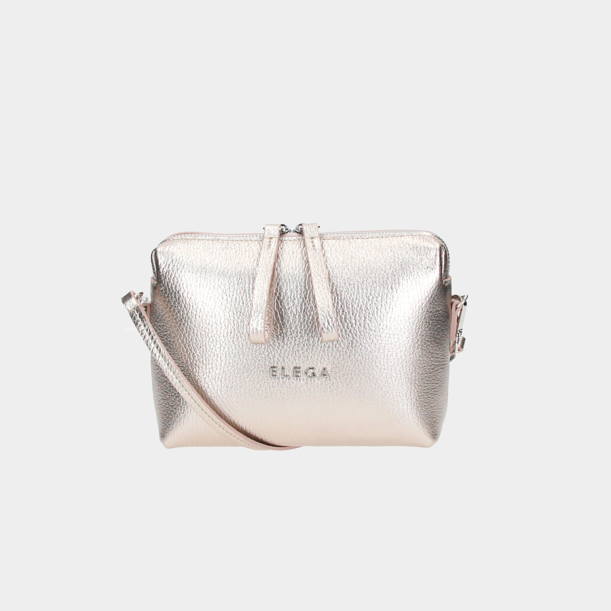 Levně Mini crossbody kabelka Hillary růžovozlatá/stříbro