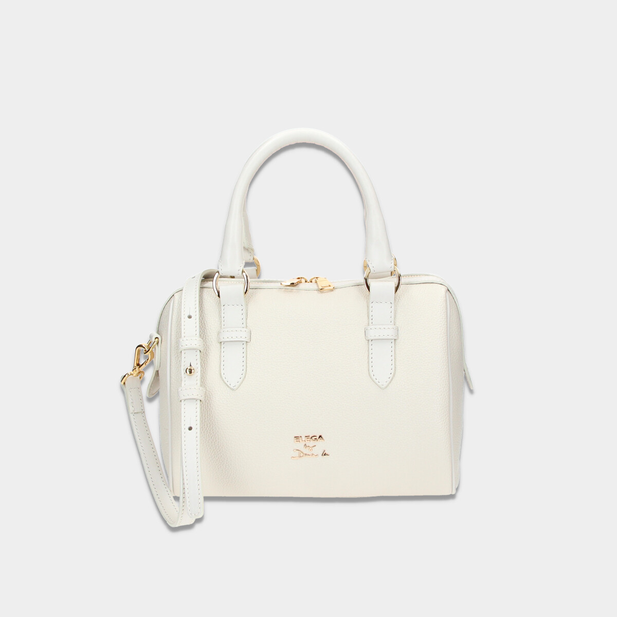 Levně Malé bauletto Louvre offwhite/zlato