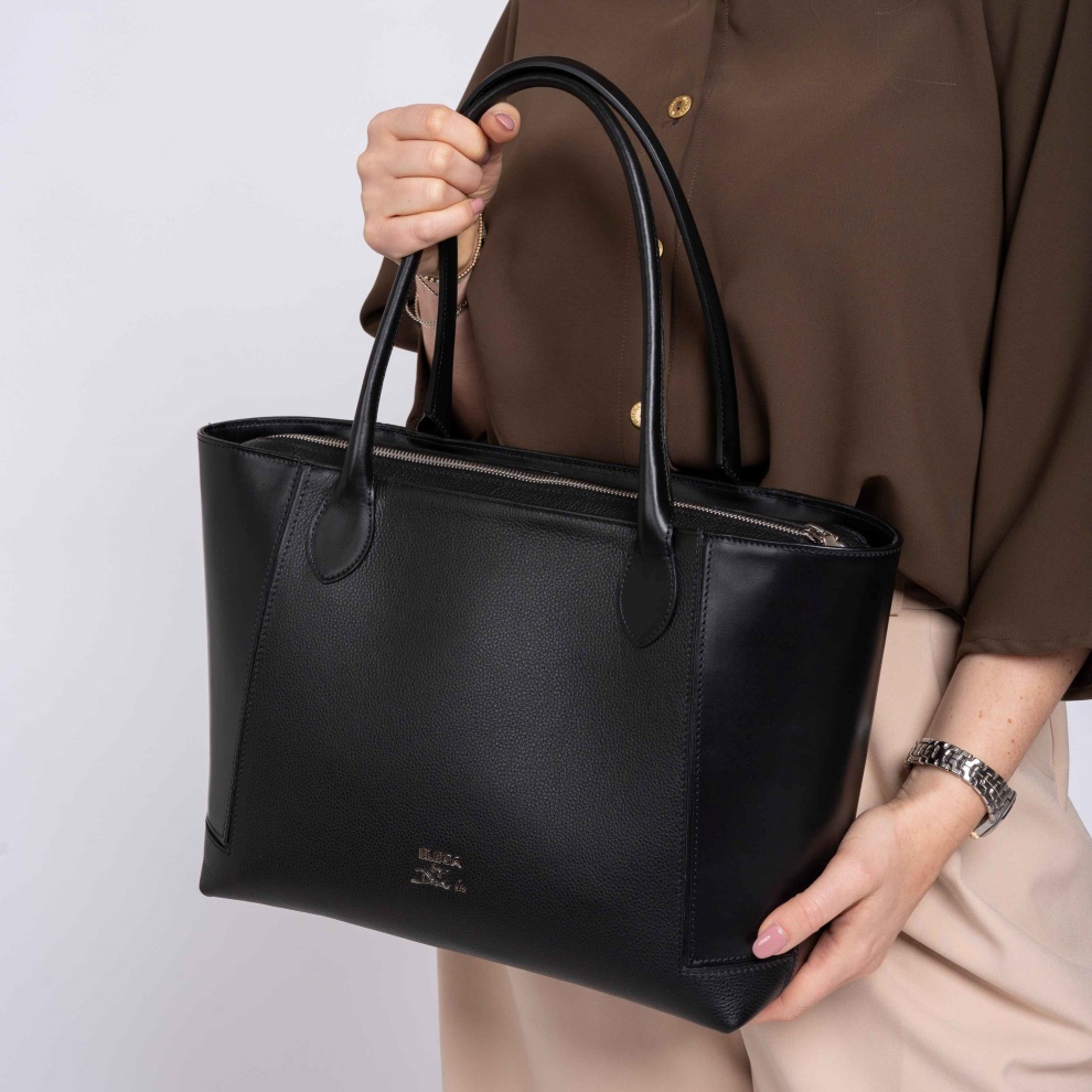 Shopper kabelka Bassotto béžová/stříbro (4)