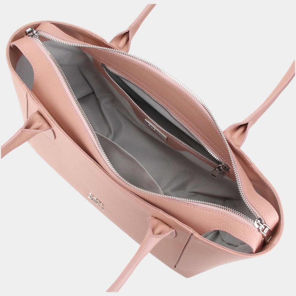 Kabelka Bassotto starorůžová/stříbro (4) (4)