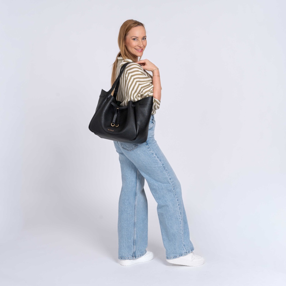 Shopper kabelka Sorella černá/zlato (5)