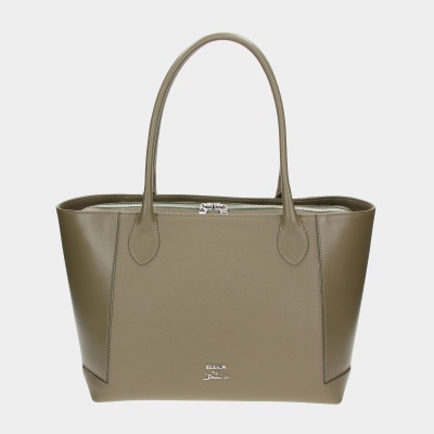 Shopper kabelka Bassotto olivová/stříbro