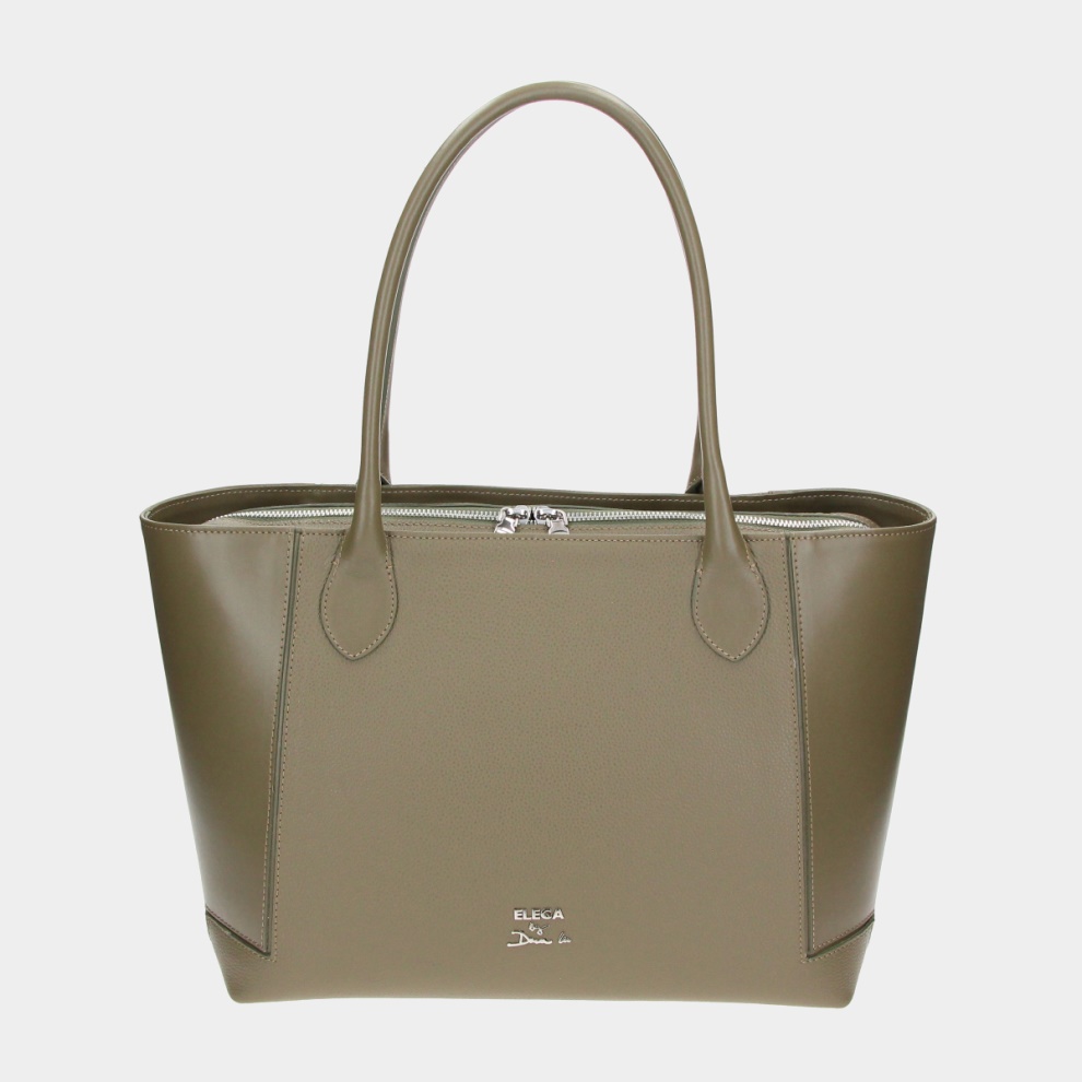 Shopper kabelka Bassotto béžová/stříbro