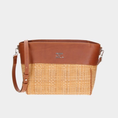 Crossbody kabelka Cortado sv.hnědá/stříbro