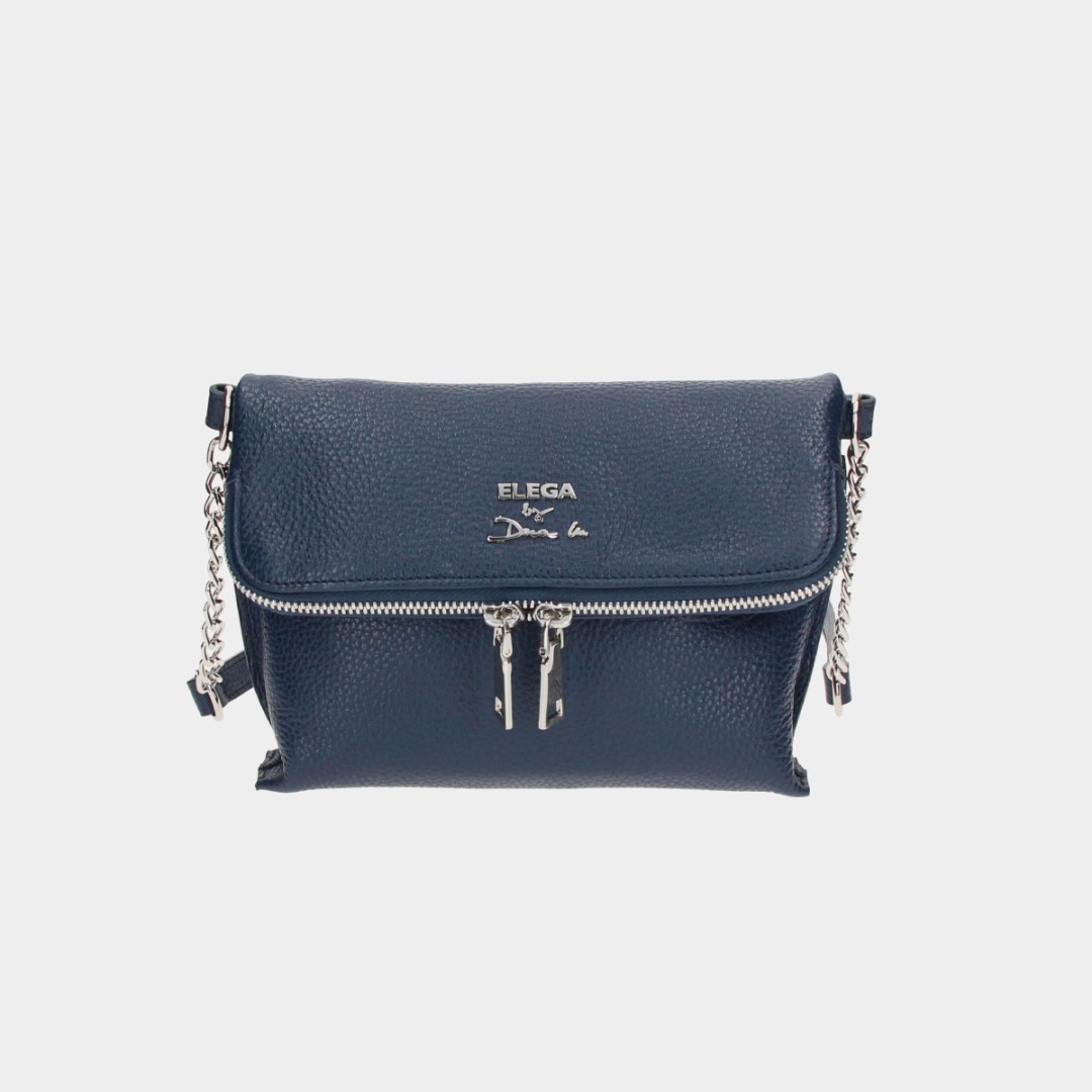 Malá crossbody kabelka Marina modrá/stříbro
