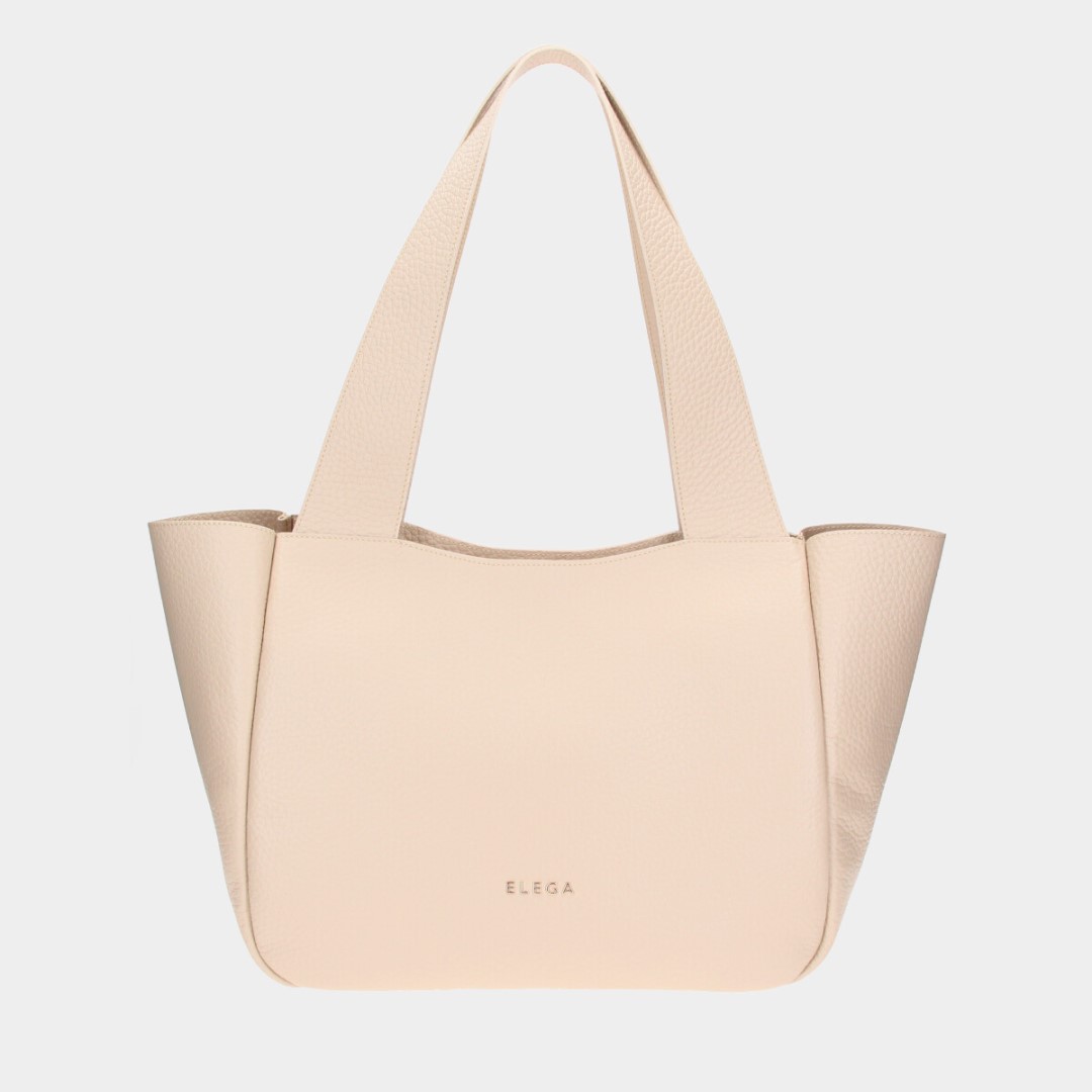 Shopper kabelka Ivory písková/zlato