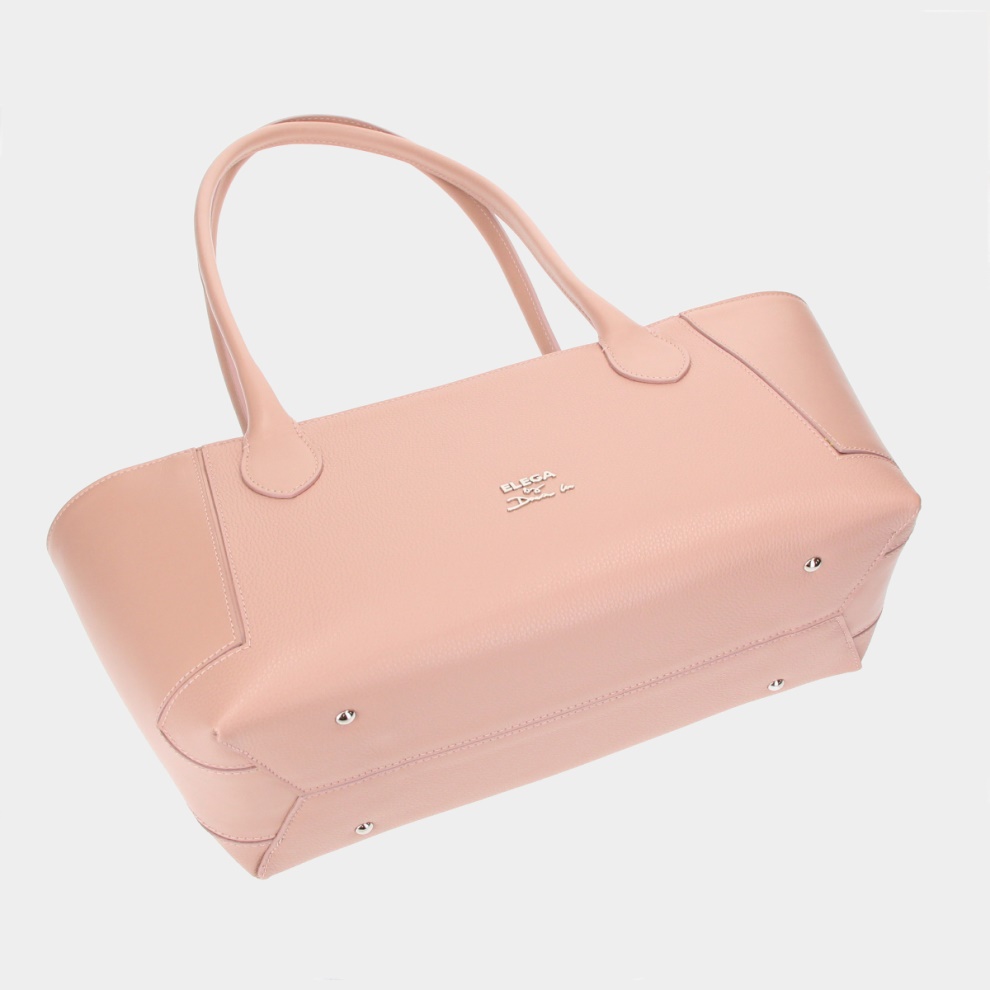 Kabelka Bassotto starorůžová/stříbro (3) (4)