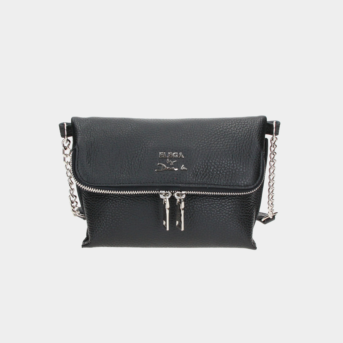 Levně Malá crossbody kabelka Marina černá/stříbro