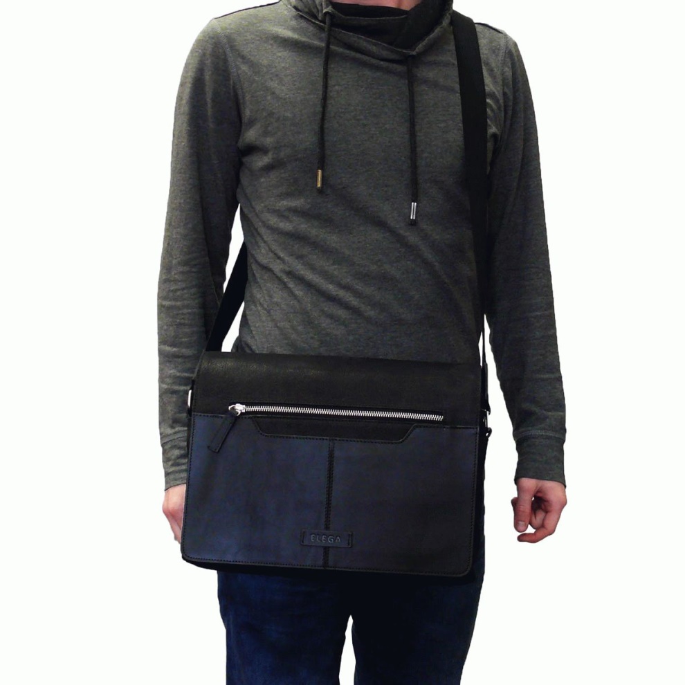 Veľký messenger s poklopom Andrew čierna (5)