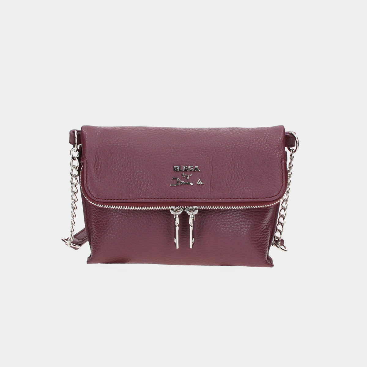 Levně Malá crossbody kabelka Marina švestková/stříbro