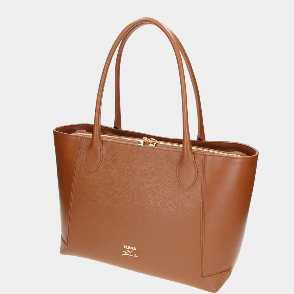 Shopper kabelka Bassotto béžová/stříbro (1)