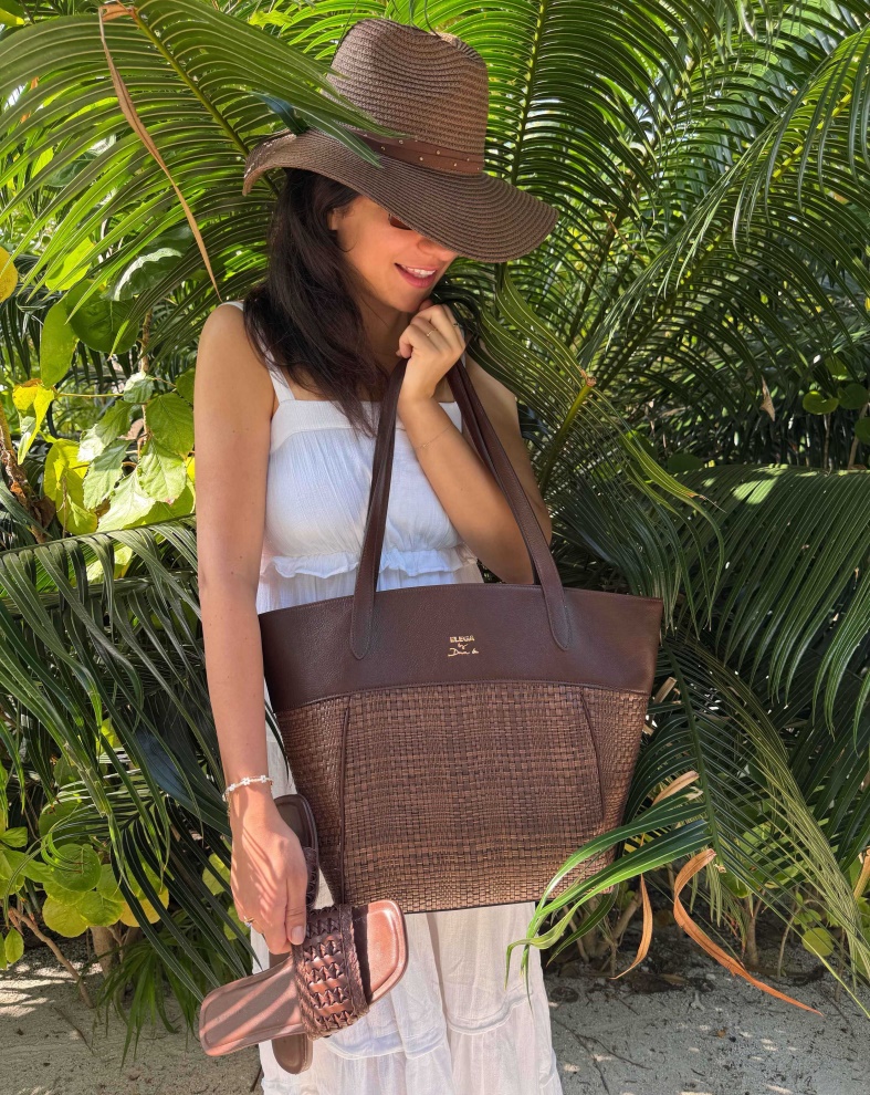 Shopper kabelka Cortado tm.hnědá (7)