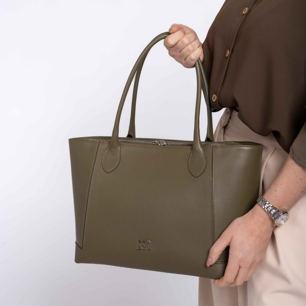 Shopper kabelka Bassotto béžová/stříbro (5)