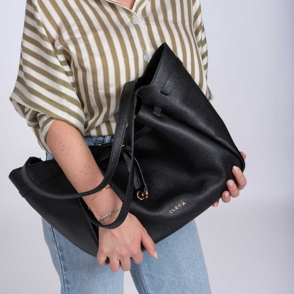 Shopper kabelka Sorella černá/zlato (5)