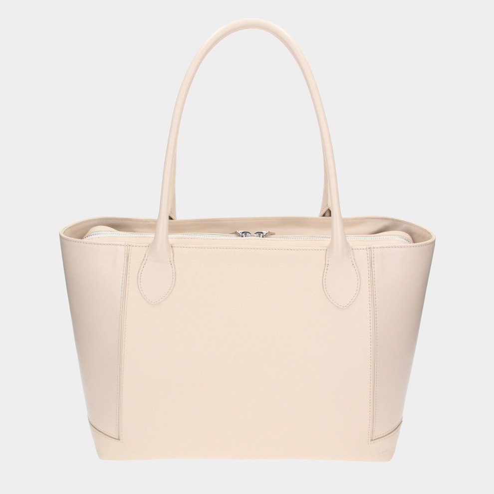 Shopper kabelka Bassotto béžová/stříbro (4)