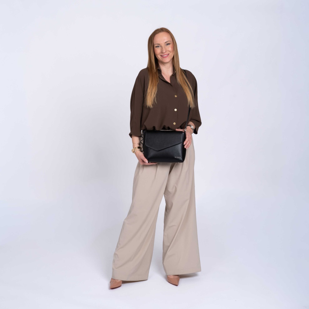 Crossbody kabelka Tři generace cappucino/zlato (5)