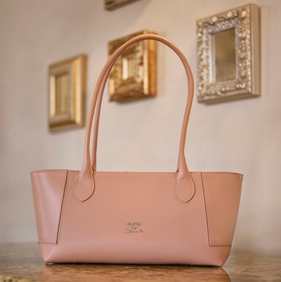 Kabelka Bassotto starorůžová/stříbro (6)