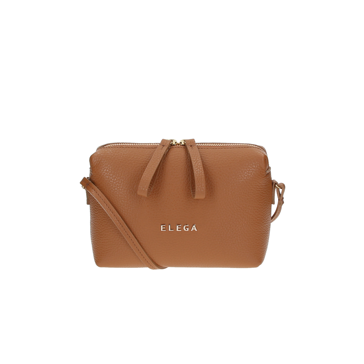 Levně Mini crossbody kabelka Hillary koňak/zlato