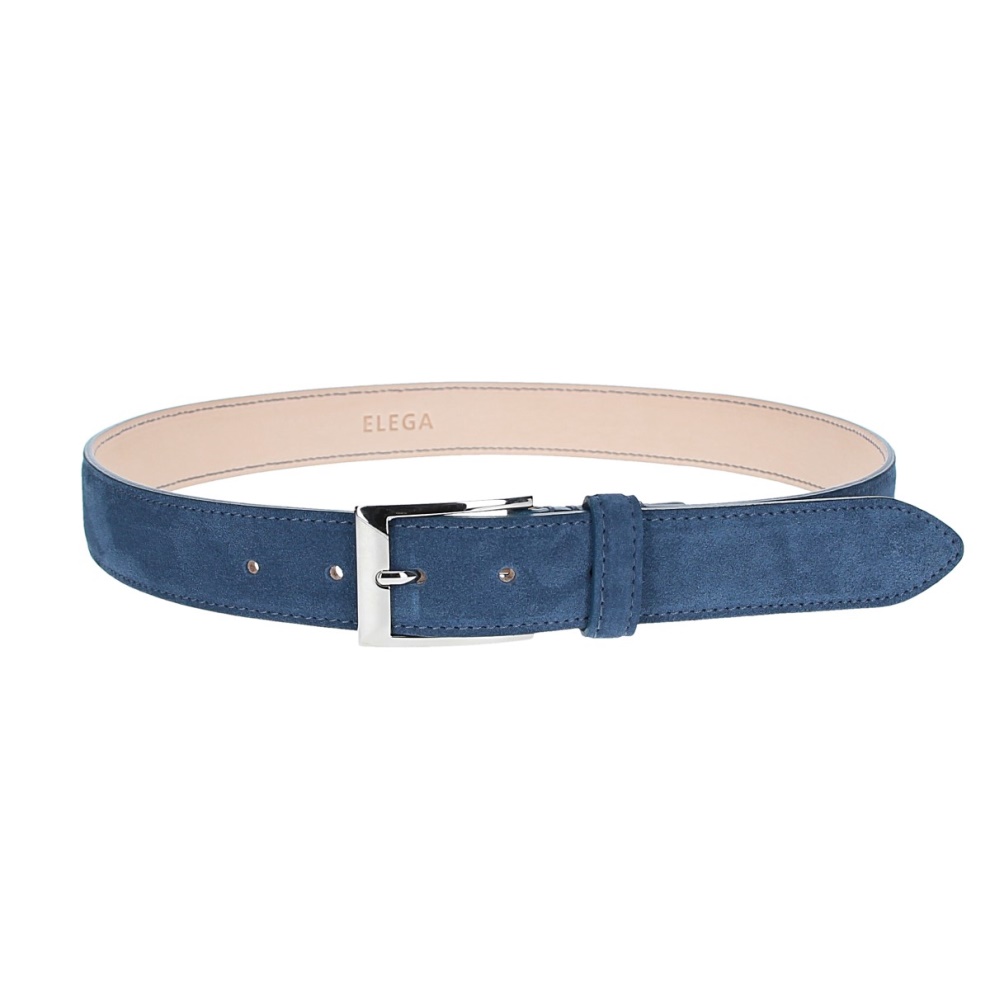 Belt Jimm 105 cm velour blue