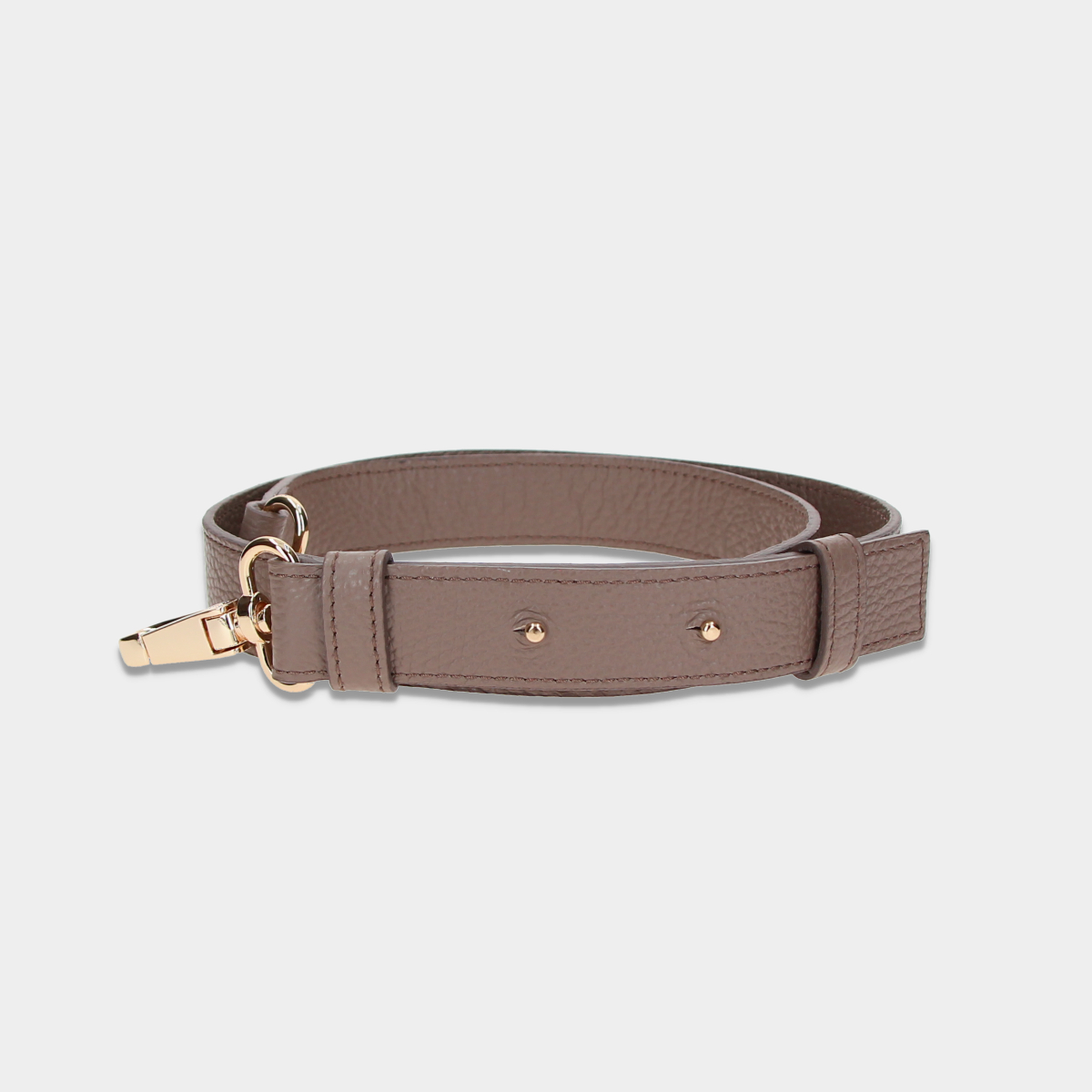 Levně Široký popruh s trny Fluffy taupe/zlato